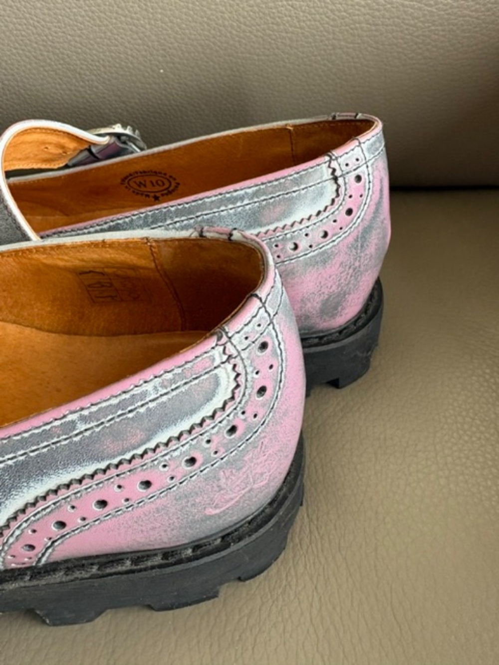 JOHN FLUEVOG Women's sz 10 leather 7th Heaven Angel Brogues Mary Janes - Picture 10 of 16
